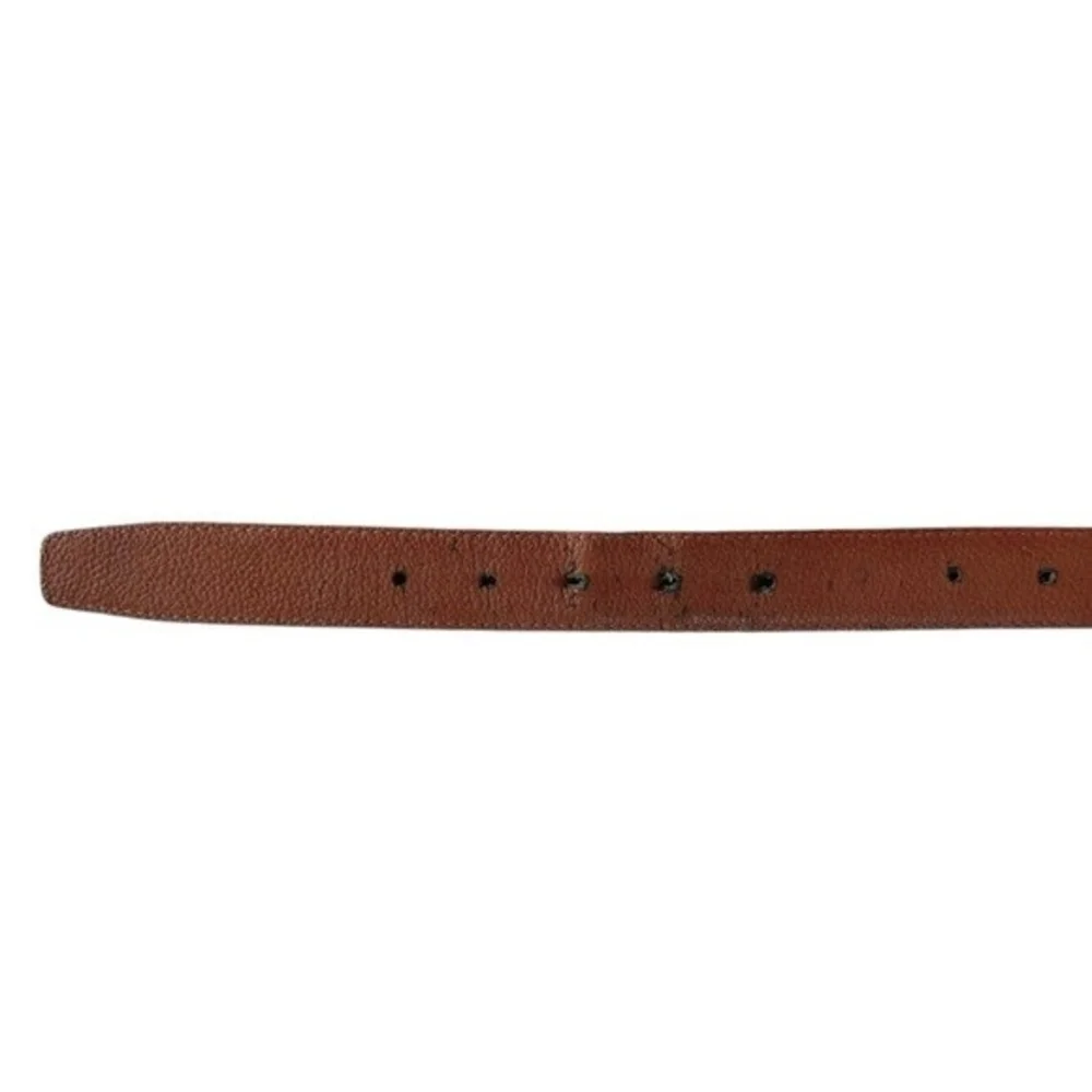 Men’s Belt JOS. A. BANK Black Croco Pattern Genuine Italian Leather Gold Buckle